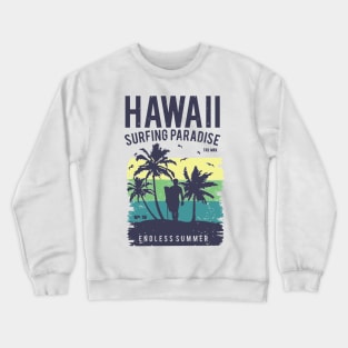 Hawaii Surfing Paradise Crewneck Sweatshirt